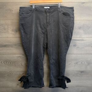 Lane Bryant Kick Tie Stretchy Ankle Jeans Women's Plus Size 28